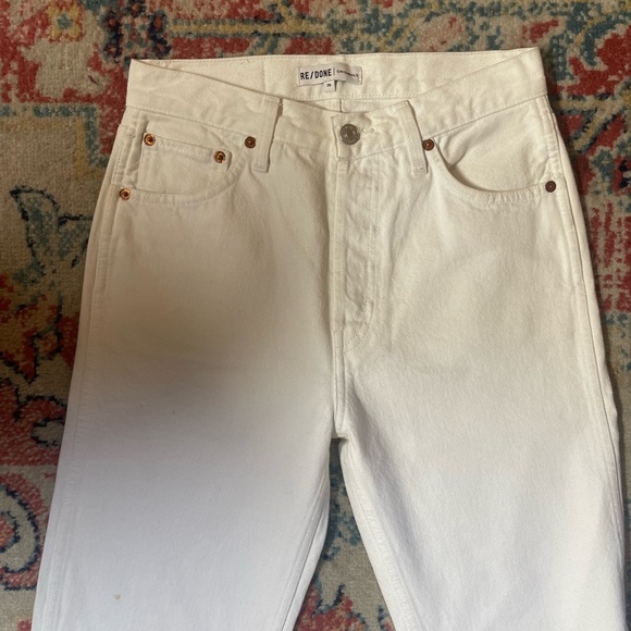 NWOT RE/DONE Orginals 90s High Rise Loose in white size 26 - Picture 5 of 8